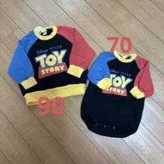 長袖トレーナー　ロンパース　70 90 お揃い　トイストーリー