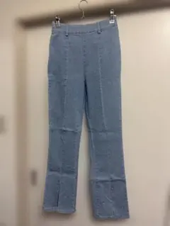 ハイウエスト ブーツカット デニムパンツ ライトブルー - メルカリ