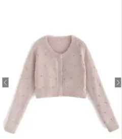 GRL ビジューシャギーニットショート丈カーディガン(an1479)