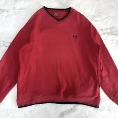 BAD BOY トレーナー　スウェット　Mサイズ　ワンポイント　レッド系のサムネイル