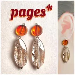 No.89 カジュアルオレンジピアス/イヤリング