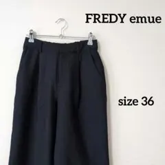 FREDY emue　レディース　ガウチョパンツ　無地　紺色　Ｓ