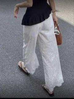 shein 完売品★レーススカラップパンツ　サイズM