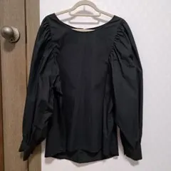 NOLLEY'S　ノーリーズ　パフスリーブ　長袖　ブラウス　シャツ　黒　Mのサムネイル