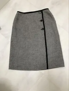 J.PRESS リバーシブルチェック柄　台形スカート　サイズ9