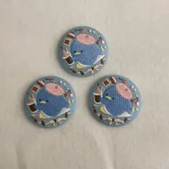 サンリオ 刺繍缶バッジ3 タキシードサム3個