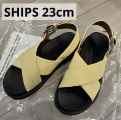 SHIPS レディース クロスストラップ サンダル イエローのサムネイル