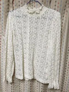 Fi.n.t♡フィント♡レース♡ハイネック♡長袖♡ホワイト
