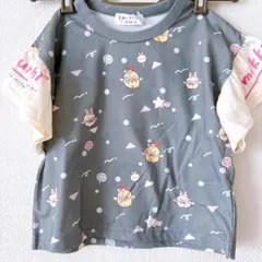 すみっコぐらし Tシャツ 90サイズ グレー 袖フリル 女の子 かわいい