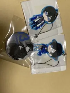 四季凪アキラ タイトーくじ、ラバスト2つ、缶バッジ1