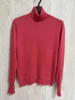 ピンク タートルネック セーター 長袖