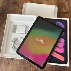 Apple iPad mini6 6世代 64GB パープル 充電コード付き