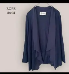 【ロペ】ROPE シアーカーディガン　七分袖　ネイビー　春夏　良品のサムネイル