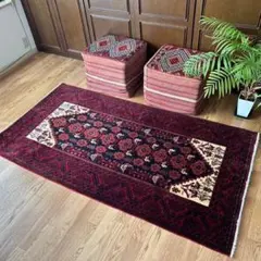 トライバルラグ バルーチ産 ペルシャ絨毯 本物 手織りペルシャラグ