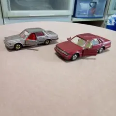 当時物 日本製 トミカ ナンバー 13 日産 セドリック 2台セット 金ホイール