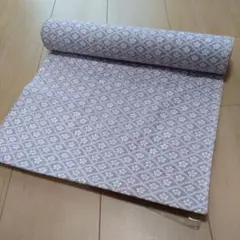 薄紫色 花柄 着物　反物　毛100 純毛モスリン