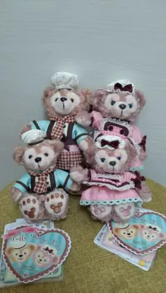 ダッフィー＆シェリーメイのぬいぐるみバッジ＆ストラップセット