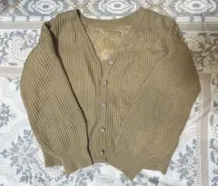 アクシーズファム　ニットカーディガン　ベージュ　レース　M