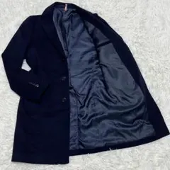 近年モデル✨ユナイテッドアローズ チェスターコート カシミヤ混 3B ネイビー