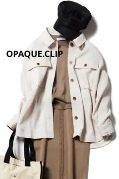 新品OPAQUE.CLIPジャケットブルゾン撥水アウターシャツМ羽織りWORLD