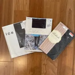 ストッキング／タイツ　3足　まとめ売り　M〜Lサイズ