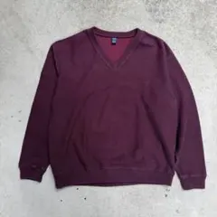 90s Lands' End コットンニットセーター Vネック USA製