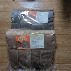 ふわふわ着る毛布 ブラウン・グレー 2色セット　着る毛布でお家時間を楽しもう
