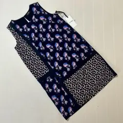 【新品】JETSET SOLO PLUS ★ノースリーブ ワンピース 紺 花柄のサムネイル