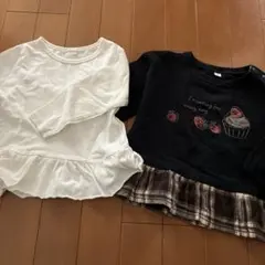 フリル付きトップス 2点セット　90 ロンT