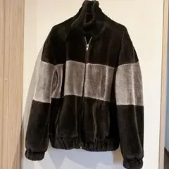 FOREVER 21 フリースジャケット M ブラック×グレー　秋冬