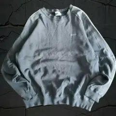 Y2K 90s OP ネイビー グレー スウェット 短丈 グランジ 鬼フェード