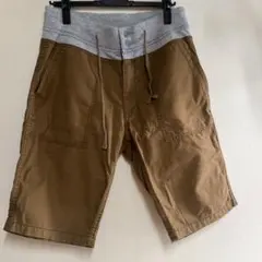メンズ ハーフパンツ ブラウン グレーのサムネイル
