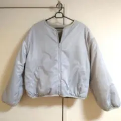 GRL リバーシブルボアブルゾン ライトグレー フリーサイズ