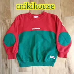 ミキハウス トレーナー 肘あて付き レトロ希少
