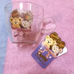 ディズニー　シー　バレンタイン　スイートダッフィー　耐熱グラス　コップ