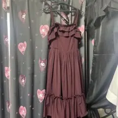 axes femme kawaii クラシカルフリルジャンスカ ワイン