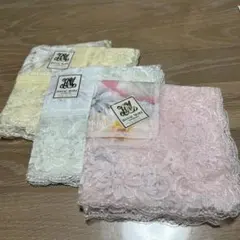 新品　大判　HANAÉ MORI 花柄レースハンカチセット