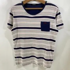 バーバリーブラックレーベル 半袖 Tシャツ 日本製 ボーダー トラディショナル