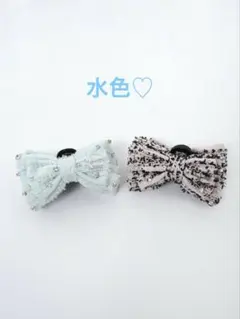 Lumignon ♥ Pink tweed ribbon hair clip - メルカリ