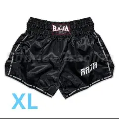 RAJA ブラック ムエタイショーツ XL