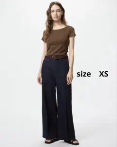 UNIQLO ワイドトラウザージーンズ　デニム　インディゴブルー　XS
