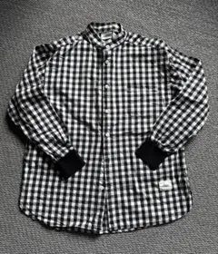 150-160cm ギンガムチェックの長袖シャツとベージュのパンツのセット