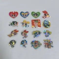 オーロラホログラムクリアシール　フレークシール　パワパフ　2種16枚　おすそ分け