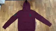 【美品】ポロラルフローレン パーカー グレー 表記S（日本M相当）刺繍ロゴ