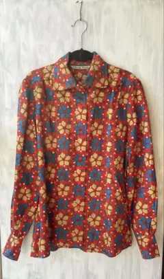 【Christian Dior 】長袖花柄ブラウス