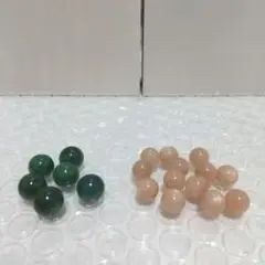 グリーンアベンチュリン ピーチムーンストーン ビーズセット