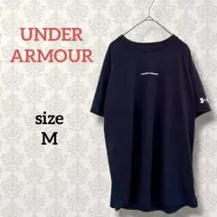 アンダーアーマー【M】クルーネック半袖Tシャツ ネイビー スポーティー 速乾