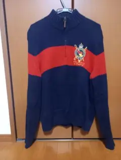 90s ハーフジップ ニット セーター　RALPH LAUREN　ヴィンテージ