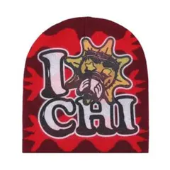 I Glo Chi Beanie red 新品 미사용 確実正規品 Glo gang