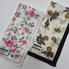 renoma PARIS レディースハンカチ 2枚セット